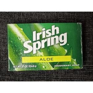 Irish Spring Deodorant Soap Aloe 3.7oz Bar Unopened